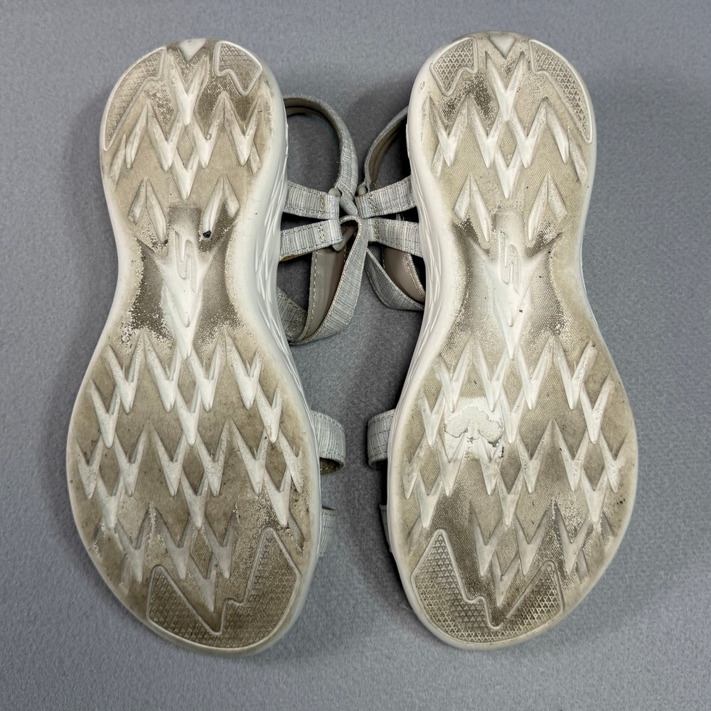 Skechers Womens On-the-GO 600 Goga Mat Strappy Sandals Size 8 Taupe 16182 - Picture 8 of 9